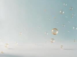 A group of bubbles floating in the air photo