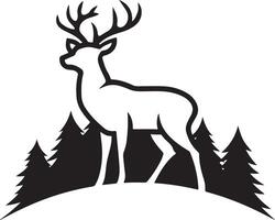 A Deer logo icon silhouette style vector
