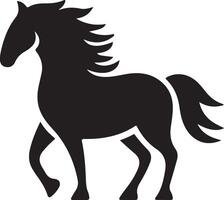 A Horse logo icon silhouette style vector