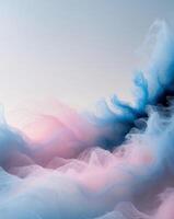 A blue and pink cloud with a white background photo