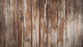 Old wooden wall background with paint and scratches photo