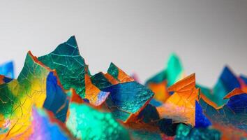 Abstract Colorful Fractured Surface Showing Vivid Hues photo