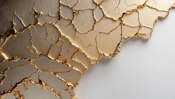 Textured Gold Surface with Irregular Cracks and Variations in Tone photo