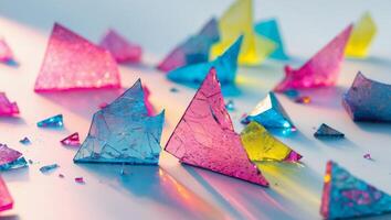 Shattered Glass Abstract Colorful Background photo
