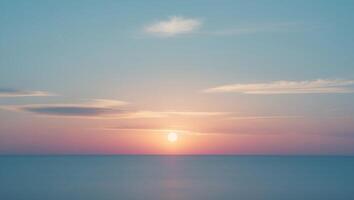 sunset silhouettes slow shutter speed captures the sun setting o photo