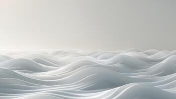 3d rendering of waves on a white background photo