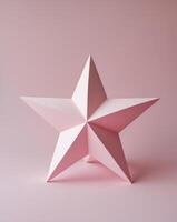a close up of a pink star on a pink background photo