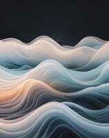 An abstract wave pattern on a black background photo
