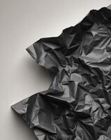 Crumpled paper on a white background photo