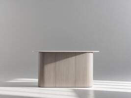 Sharp Image of Podium for Product Demonstration photo