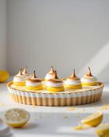 Delicious Lemon Meringue Tart with Toasted Peaks photo
