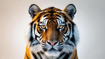 there is a tiger that is looking at the camera photo