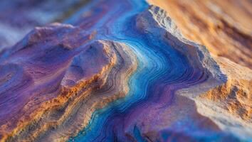 Colorful textured rock surface with gradient shades in nature photo