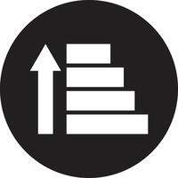 Sort ascending icon isolated on white background . Sort amount up icon vector