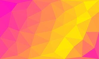 Pink and yellow color abstract background. Bright polygon pattern gradient transition illustration for digital, greeting, surface, banner, cover, web, advertisement, decoration, idea, brand vector
