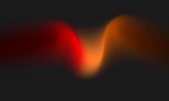 Colored gradient abstract background. Soft motion red and orange on black backdrop. Blurred fluid texture ambient vector