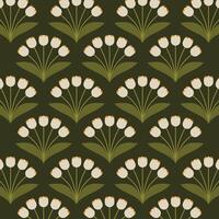 Digital retro vintage flower drawing bouquet of leaves pattern block print batik for fabric, scarf, tablecloth, napkin, towel, wrapping paper, or picnic plaid texture. vector