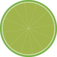 Green lemon slice. Lemon slice isolated design. vector