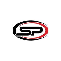 SP PS Letter Initial Logo Design Template vector