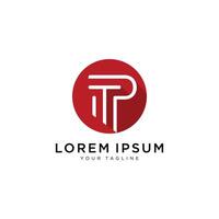 Initial Letter TP Logo Template Design vector