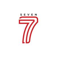 Number Seven Logo illustration vector