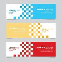 abstract web banner design template. Collection of web banner template. Abstract geometric web design banner template. vector