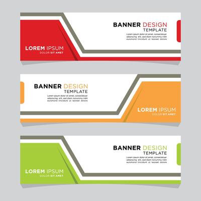 Set of modern design banners template.