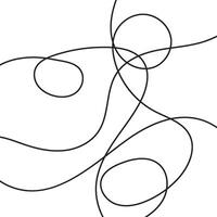 Random chaotic lines forming abstract tangled texture vector