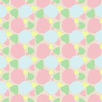 Cute tile on curve colorful seamless pattern. vector