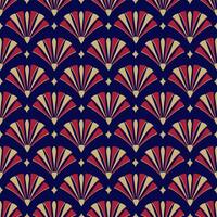 A folding fan with diamonds of luxury seamless pattern. vector