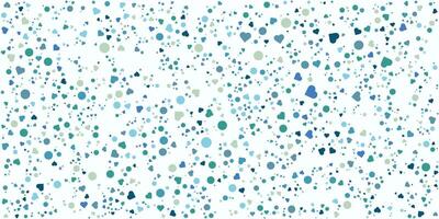 Fall down heart confetti background with polka dot. Blue shades background for Invitation. Template Background Design, Greeting Card, Poster. Valentine Day. vector