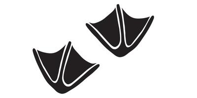 Duck and goose tracks. Bird paw prints for design. vector