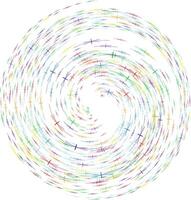 Colored spiral, swirl, twirl element. Helix, volute and vortex icon vector