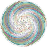Colored abstract spiral, swirl, twirl element, clip-art graphics vector