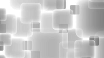 Abstract grey motion graphics background. squares glass rotating motion. video
