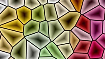 Realistic abstract looping animation of the moving fancy textured shining colorful polygonal mosaic pattern. bright mosaic soft motion. video