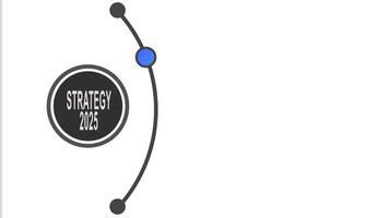 round intro title pie chart with powerpoint presentation template for 2025 strategy. video
