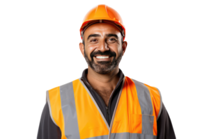 Portrait of Happy Mature Man in Construction Attire Created By . png