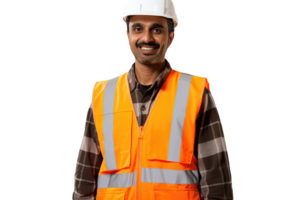 Portrait of Happy Mature Man in Construction Attire Created By . png