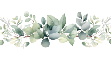 Beautiful watercolor painting of eucalyptus branches for nature themed design generative . png
