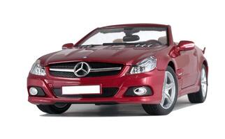 ALMATY, KAZAKHSTAN - April 27, 2014 - Collectible toy Mercedes-Benz SL 550 cabriolet isolated on white background photo