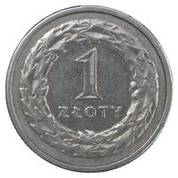One Polish Zloty coin photo