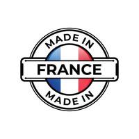 Made in France label icon emblem isolated on white background vector