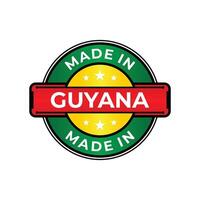 Made in Guyana label icon emblem isolated on white background vector