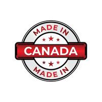 Made in Canada label icon emblem isolated on white background vector