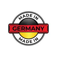 Made in Germany label icon emblem isolated on white background vector