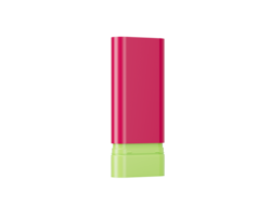 Glow Tinted Close Pink Blush Stick Lime Green Casing With Glossy Pink Cap For Cheeks 3D Illustration png
