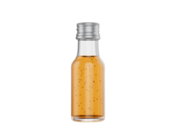 Essence Oil Sleek And Slender Glass Bottle With Silver Metal Cap 3D Illustration png