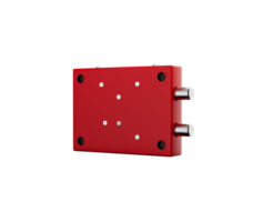 A Modern Rectangular Red Mini Vault Lock High quality 6 Lever Key Lock With 2 Bolts 3D Illustration png