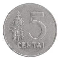 Coin Lithuanian cents photo